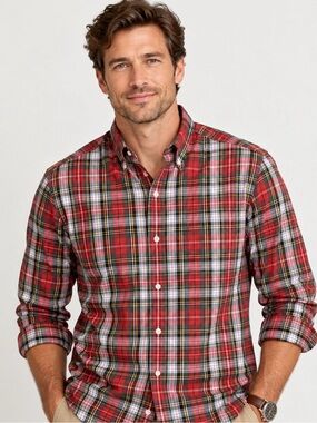 J. Crew Red Plaid Button-Down Shirt